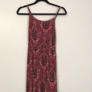 Long American Eagle Patterned Dress with Slit